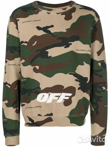 Off-White толстовка свитшот в камуфляжной окраске Off-White толстовка свитшот в камуфляжной окраске