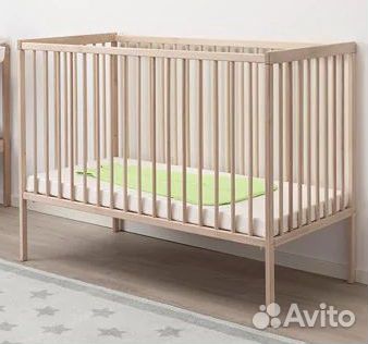 Кроватка IKEA sniglar (сниглар) +матрас+клеенка+бо