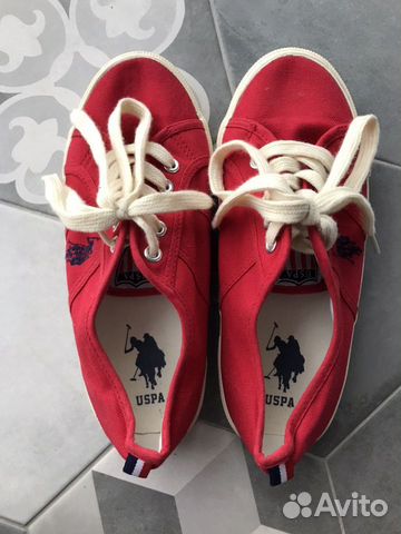 Кеды Us polo assn красные, размер 37 Кеды Us polo assn красные, размер 37