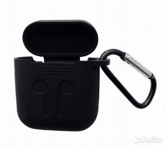 Силиконовый чехол для AirPods с карабином