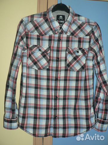 Рубашка-ковбойка, 10-12 лет