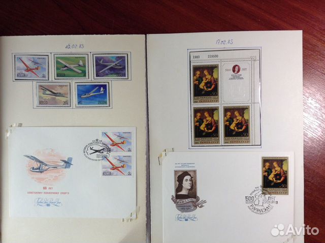 Марки СССР 1983 год + кпд, малые листы, Блоки Марки СССР 1983 год + кпд, малые листы, Блоки