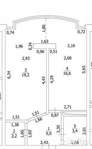 1-к квартира, 46.4 м², 3/10 эт. 1-к квартира, 46.4 м², 3/10 эт.