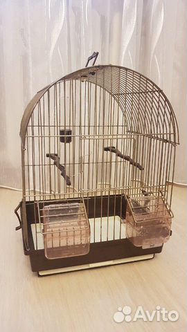 Клетка для попугая в отличном состоянии, размеры: купить на Зозу.ру - фотография № 5
