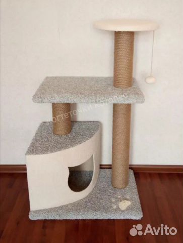 Домик с когтеточкой для кошек
