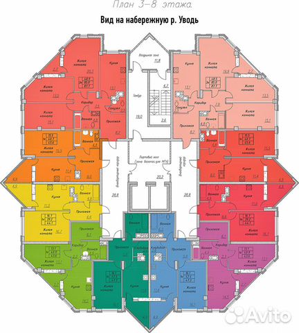 1-к квартира, 46 м², 5/17 эт. 1-к квартира, 46 м², 5/17 эт.