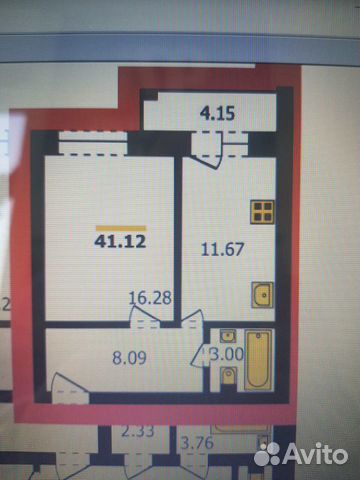 1-к квартира, 41.4 м², 1/10 эт. 1-к квартира, 41.4 м², 1/10 эт.