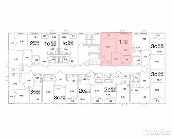 2-к квартира, 35.8 м², 8/26 эт. 2-к квартира, 35.8 м², 8/26 эт.