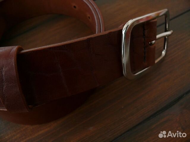 Ремень из натуральной кожи ручной работы