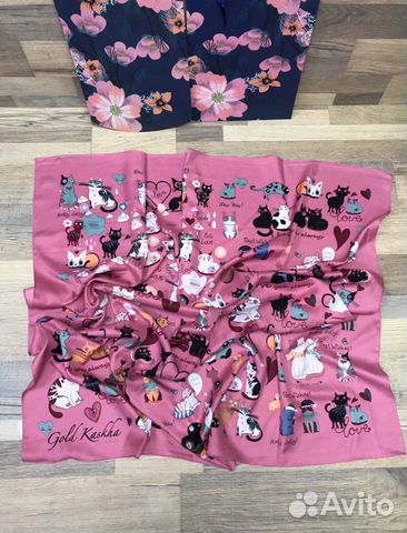 Новый женский шёлковый платок Gold Kashkha Новый женский шёлковый платок Gold Kashkha