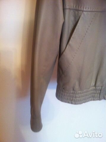 Max Mara Кожаная куртка с боковыми карманами