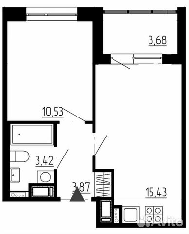 1-к квартира, 33.3 м², 8/12 эт. 1-к квартира, 33.3 м², 8/12 эт.