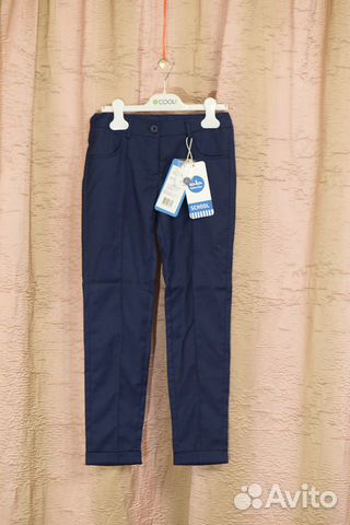 Брюки для девочки школьные Button Blue