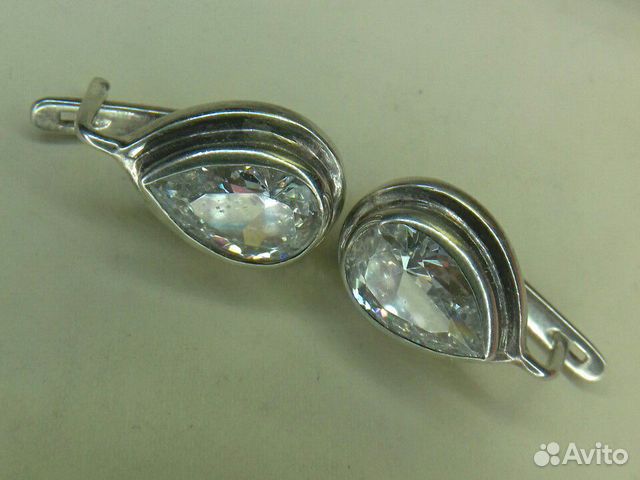 Серебро 925 пробы хх век,Серьги с Кварцем