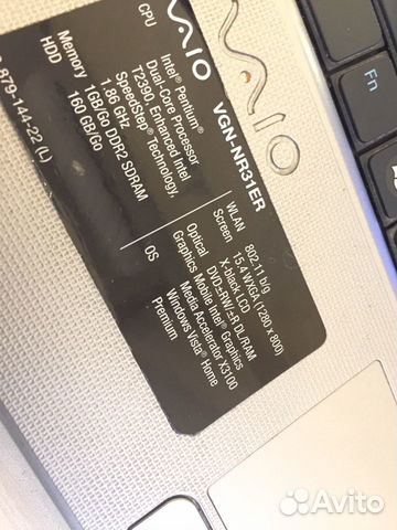 Ноутбук sony VGN-NR31ER Ноутбук sony VGN-NR31ER