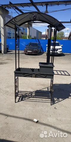 Мангал с крышей и без