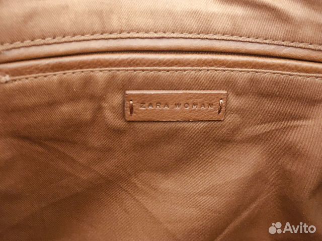 Сумка коричневая кожаная тоут Zara Woman Сумка коричневая кожаная тоут Zara Woman