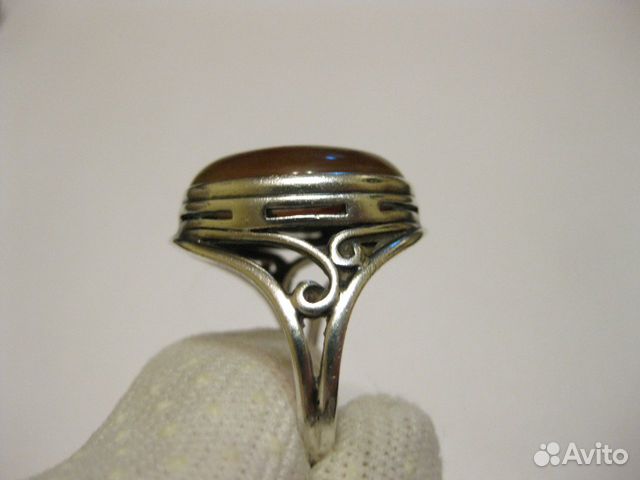 Серебряное кольцо,перстень с сердоликом