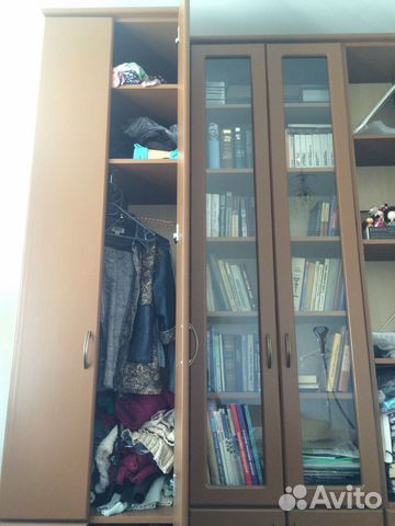 Шкаф книжный и платяной (комплекс)