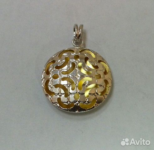 Серебряная подвеска кулон позолота серебро 925 пр