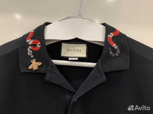 Поло чёрное Gucci L Поло чёрное Gucci L