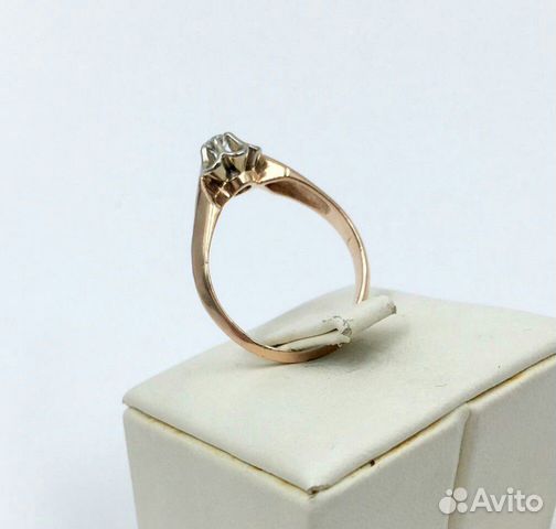 Кольцо из золота с бриллиантом 583 СССР