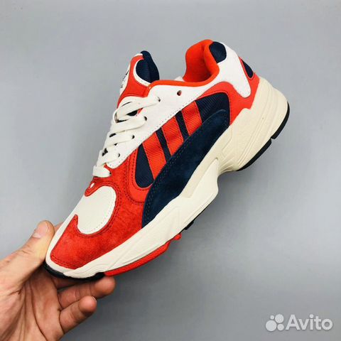Кроссовки Adidas Yung 1 Red-White красно белые
