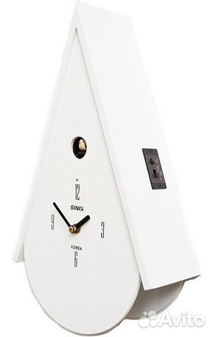 Настенные часы с кукушкой Sinix 502 W (белые)