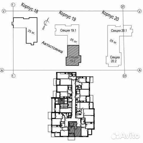 1-к квартира, 30.8 м², 2/25 эт. 1-к квартира, 30.8 м², 2/25 эт.