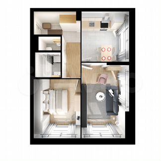 2-к квартира, 52.1 м², 3/32 эт.