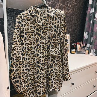 Леопардовая рубашка zara