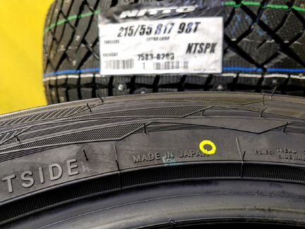 Pезина 215/55 R17 зимняя шипы Nitto новая