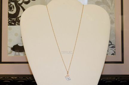 Золотое колье Tiffany с бриллиантами 0.12 ct