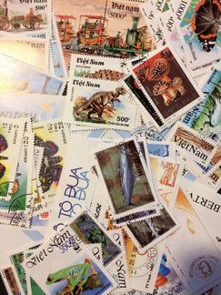 Марки фауна, паровозы, блоки