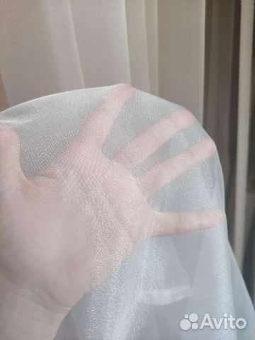 Тюль белая кристаллин 5 метров