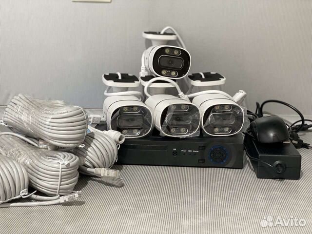 Комплект видеонаблюдения ip 5 Mp 4 камеры