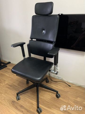 Кресло кожаное steelcase please 2