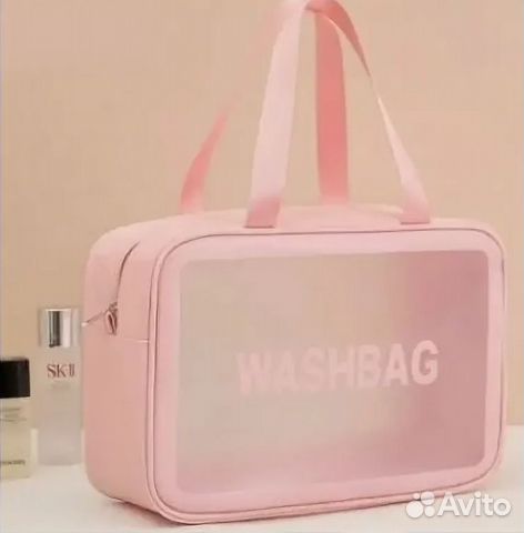 Сумочка косметичка клатч пенал Washbag розовая