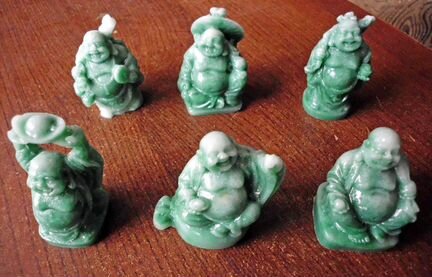 Будда, набор из 6 статуэток винтажных (Вьетнам)