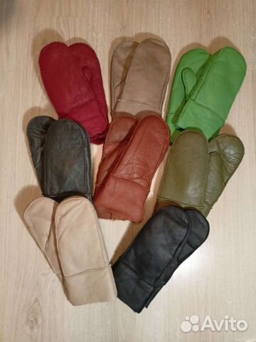 Варежки женские и мужские из овчины