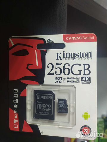 Карта памяти MicroSD 256gb Kingston в телефон