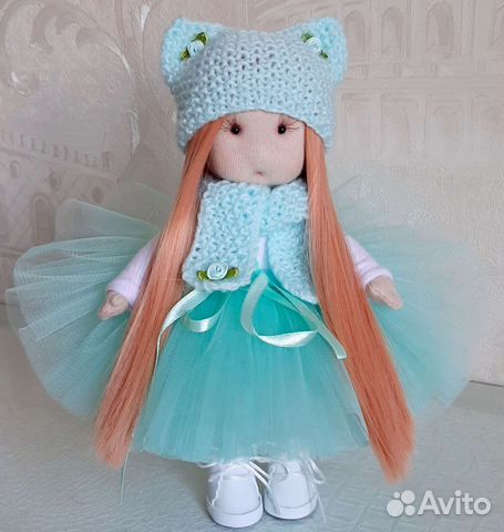 Кукла текстильная, интерьерная, ручной работы