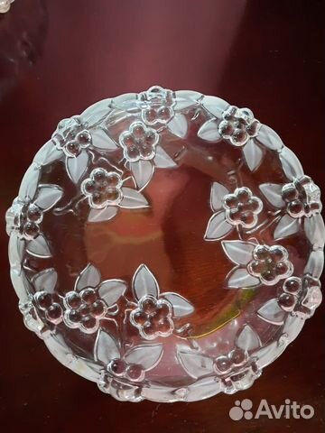 Тарелки, Чешское стекло, набор 4 шт