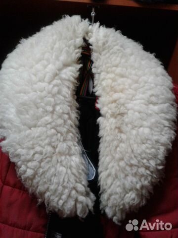 Меховой воротник белый овчина