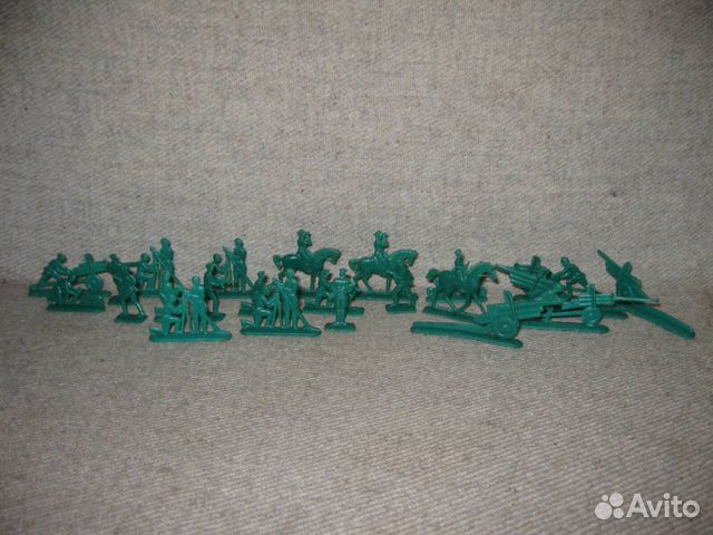 Игрушка СССР Солдатики Пограничники пластик 23 шту