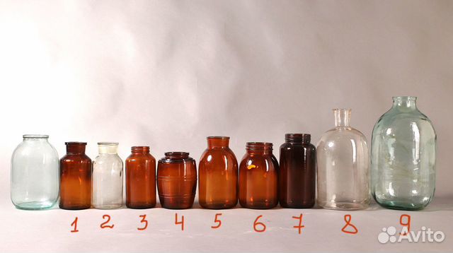 Большие банки и бутыли ретро СССР