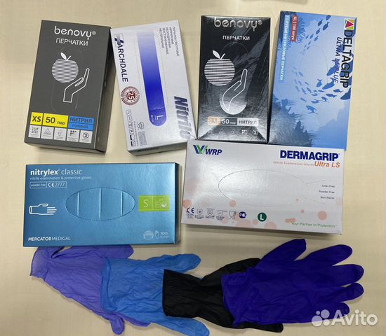 Перчатки нитриловые