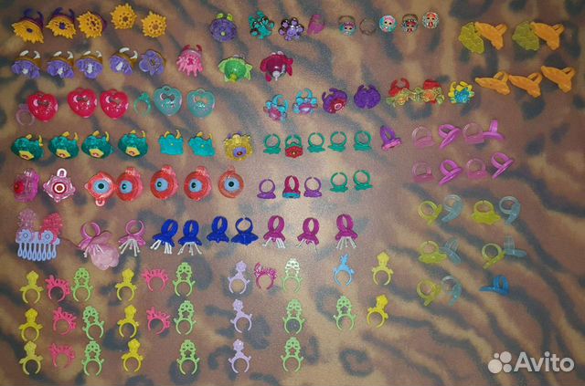 Киндер сюрприз кольца заколки браслеты