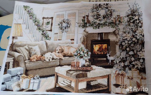 Картина вышитая крестом ручная работа