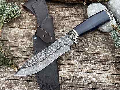 Охотничий нож "Егерь" Дамасская сталь